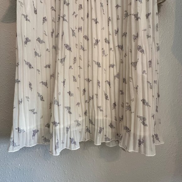 GANNI Pleated Georgette Midi Dress Sz 36/M Feminine Whimsical Cottagecore - Picture 10 of 16